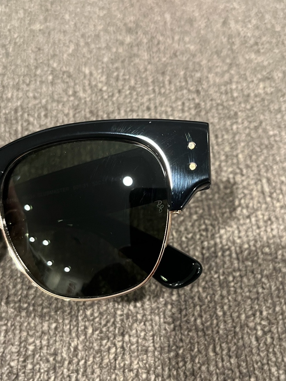 Men’s Mega Clubmaster Sunglasses Black Frame Green Lens Unisex Women’s Glasses - Picture 8 of 8
